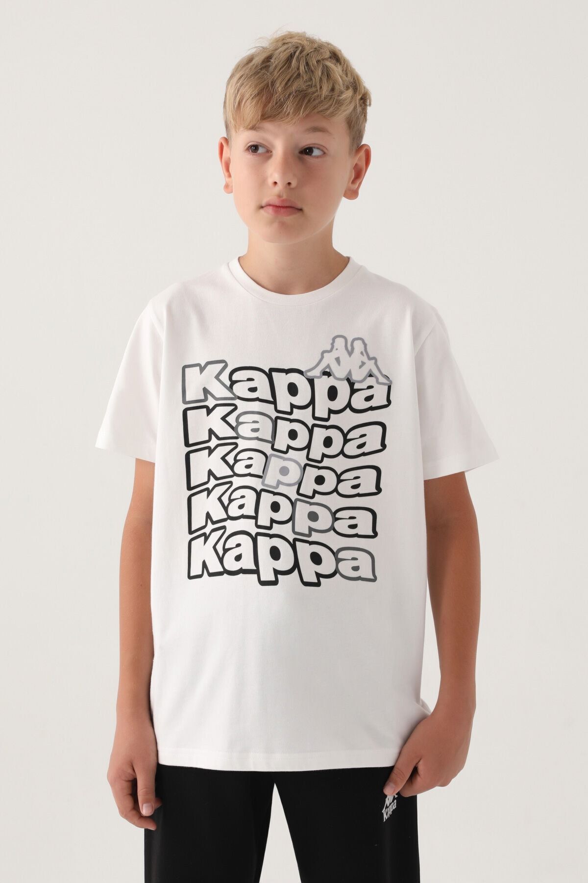 Kappa Cream Printed Boys T Shirt Trendyol