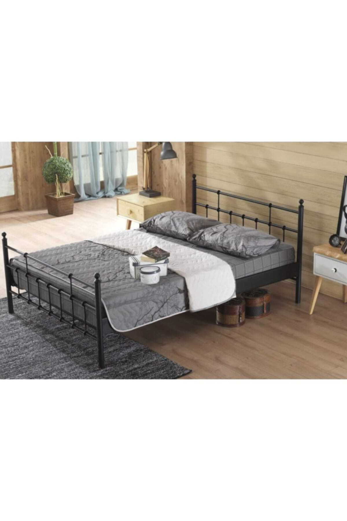Vivense Lalas Çift Kişilik Metal Karyola Siyah-150X200