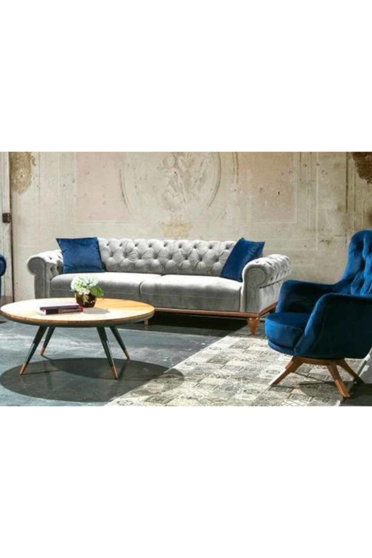 vivense manchester koltuk takimi mavi fiyati yorumlari trendyol