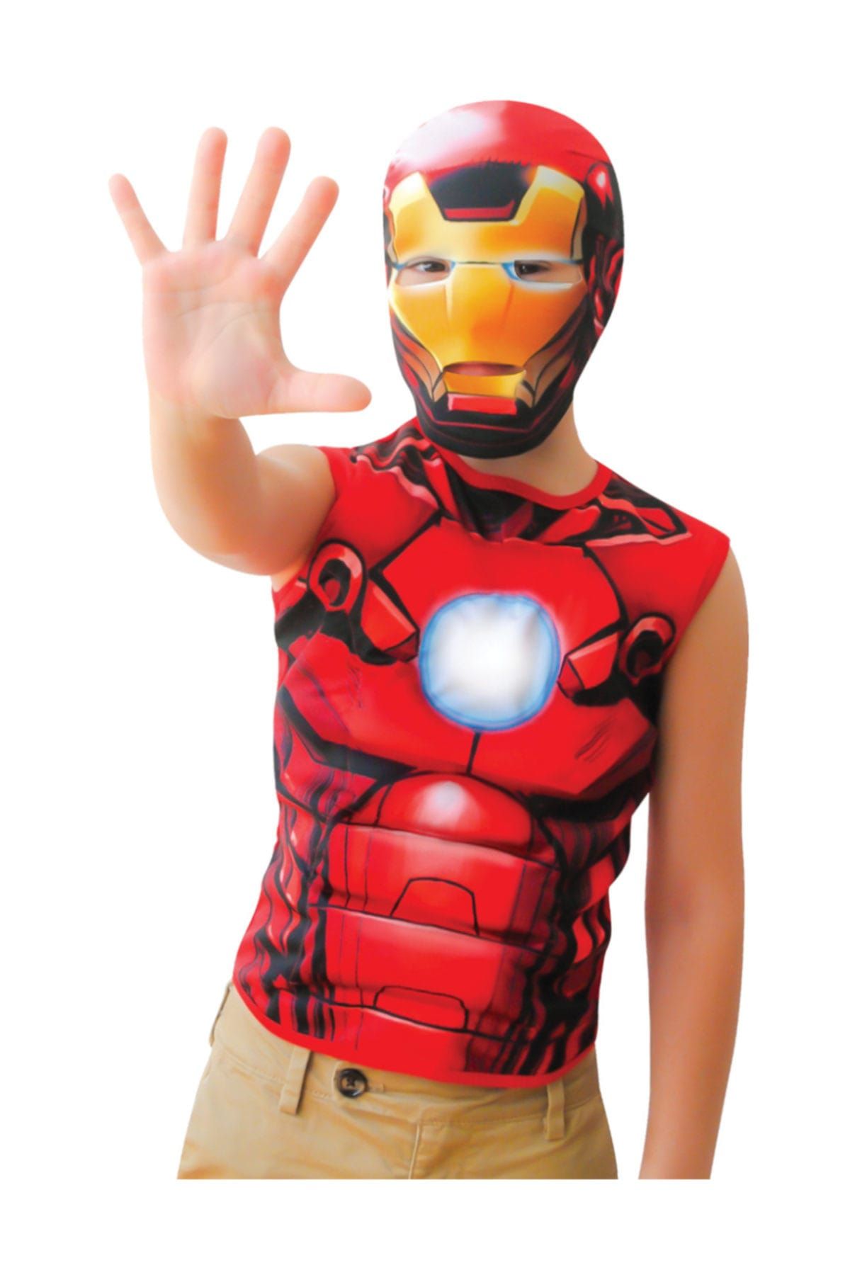 IRON MAN Erkek Çocuk Iron Man Üst Kostüm 7-9 Yaş