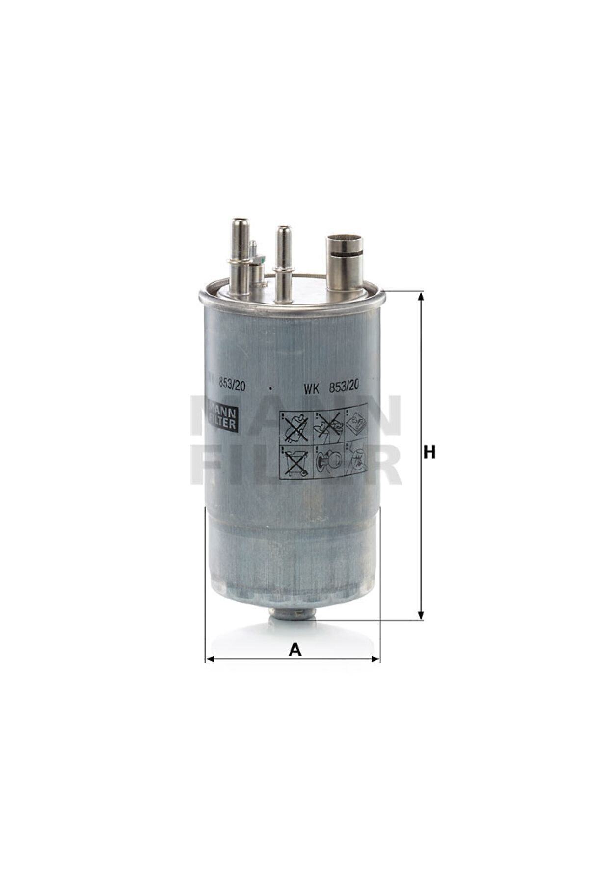 MANN Fıat Punto Iıı 1.3 Jtd 55kw 75hp Yakıt Mazot Filtresi Wk853/20