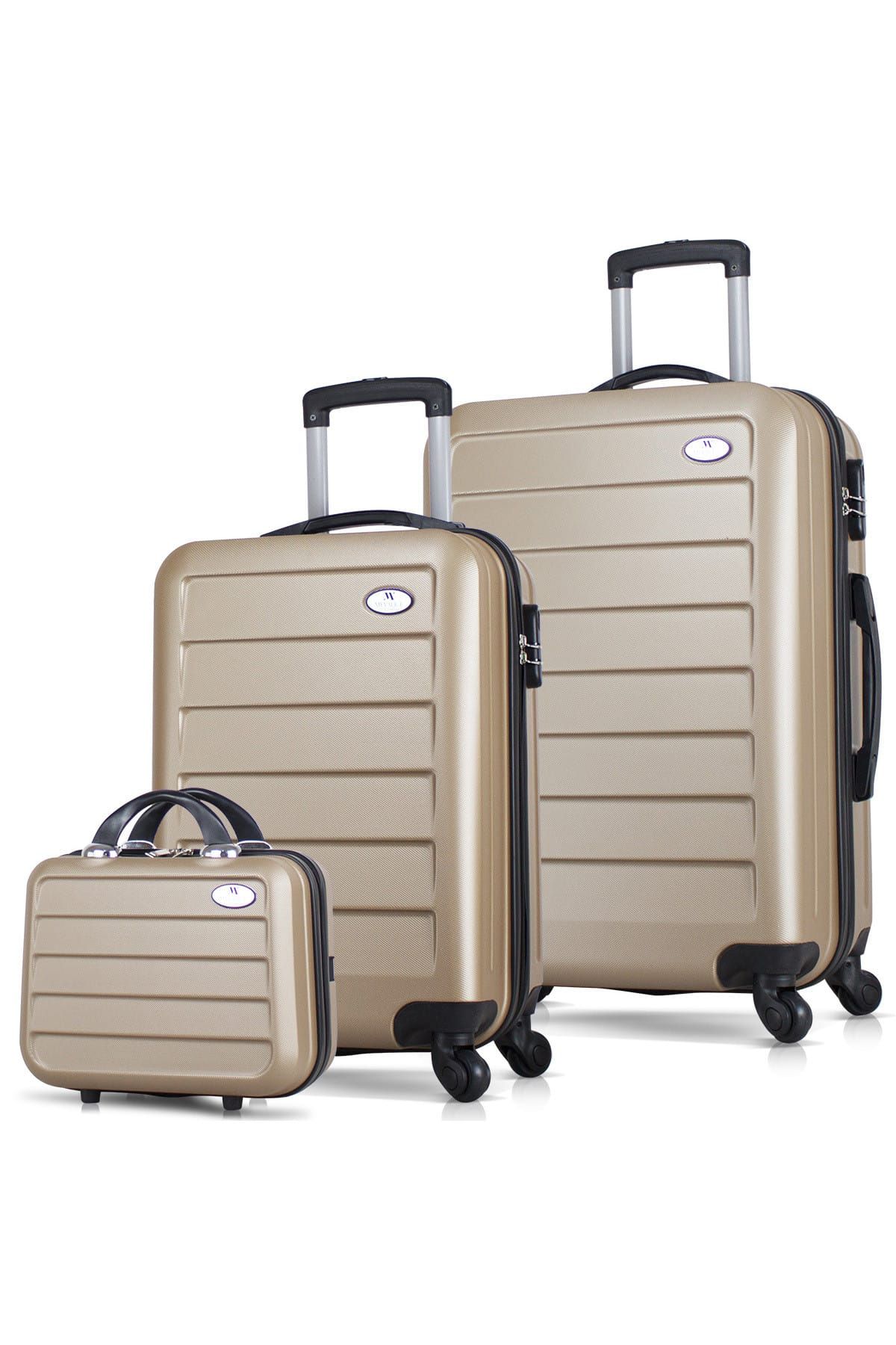 My Valice Gold Unisex 3'lü Set Kabin - Orta - Makyaj MV8558