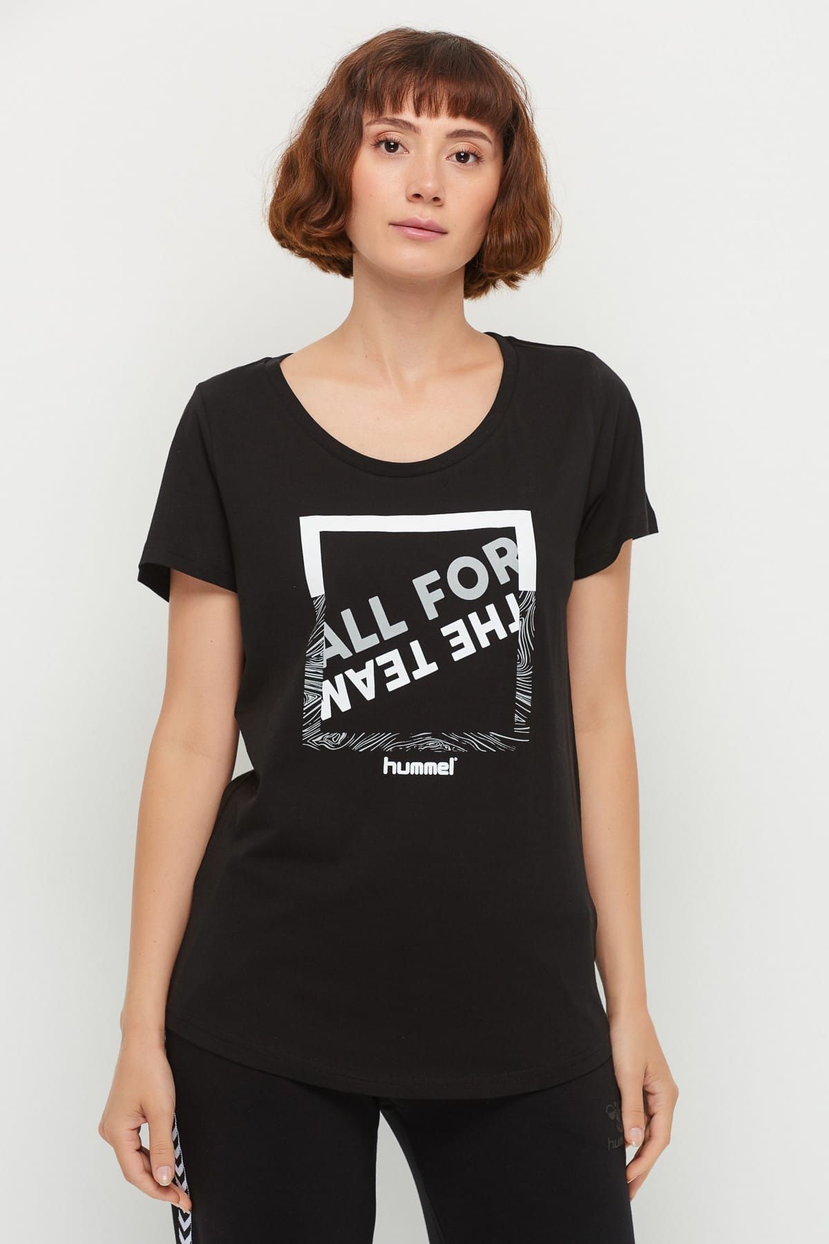 HUMMEL HMLALBA T-SHIRT S/S Siyah Kadın T-Shirt 100580775