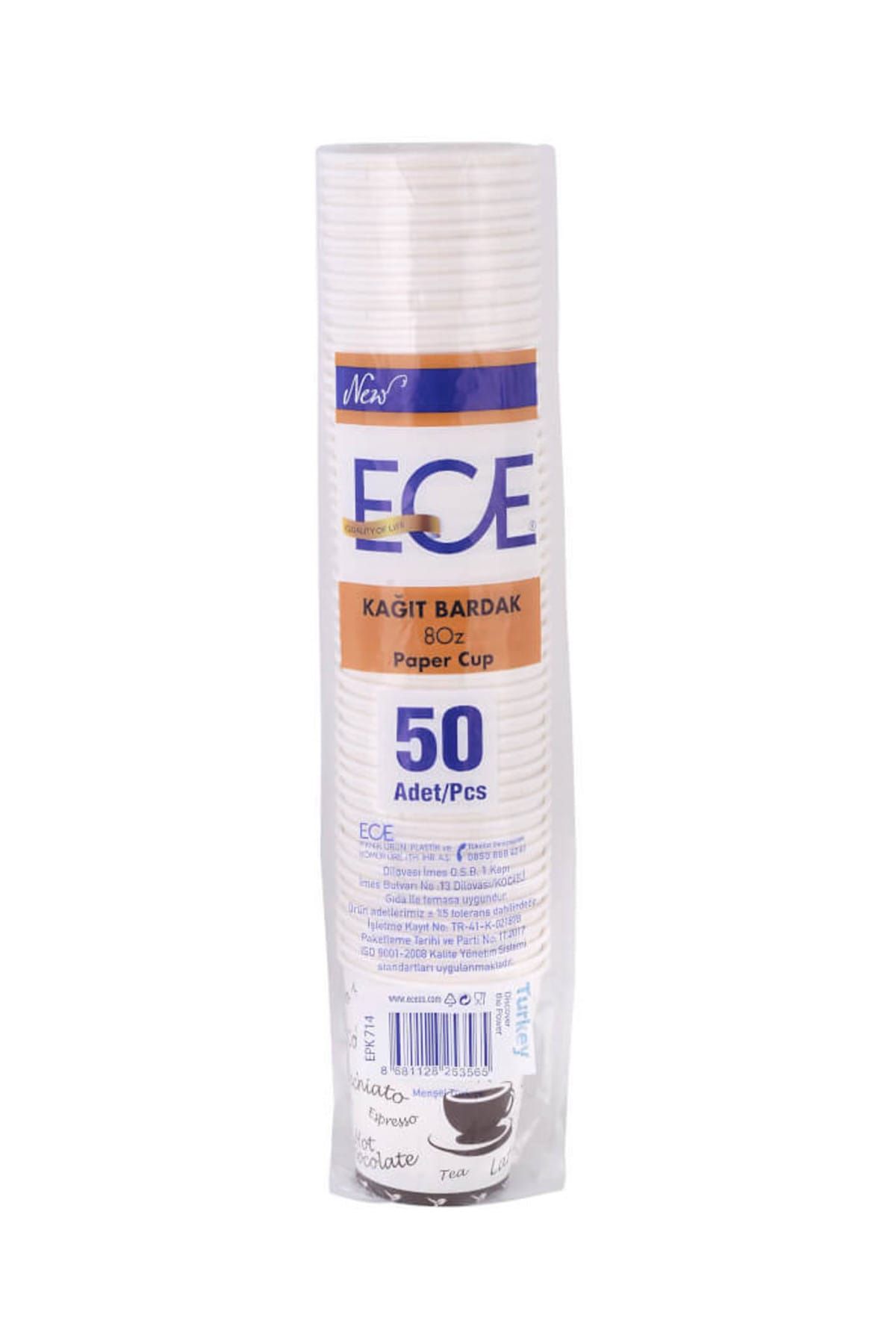 Ece Kağıt Bardak 8 0z 50 li 1