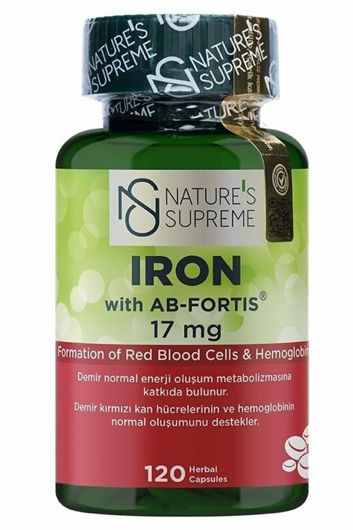 Nature's Supreme Nature's Supreme Iron 17 Mg 120 Kapsül