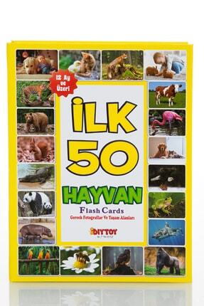 İlk 50 Hayvan Zeka Kartı 21x15 Cm Sarı Image 0