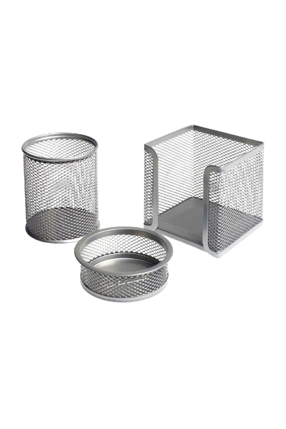 Bigpoint Lotte Metal Perfore 3`lü Set Silver
