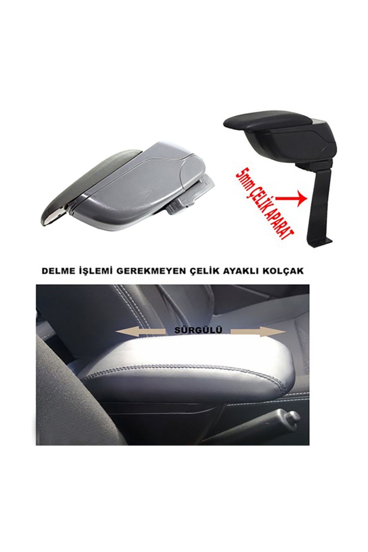 KalitePlus Renault Clio 4 2012 Model Kolçak Kol Dayama Delme Yok