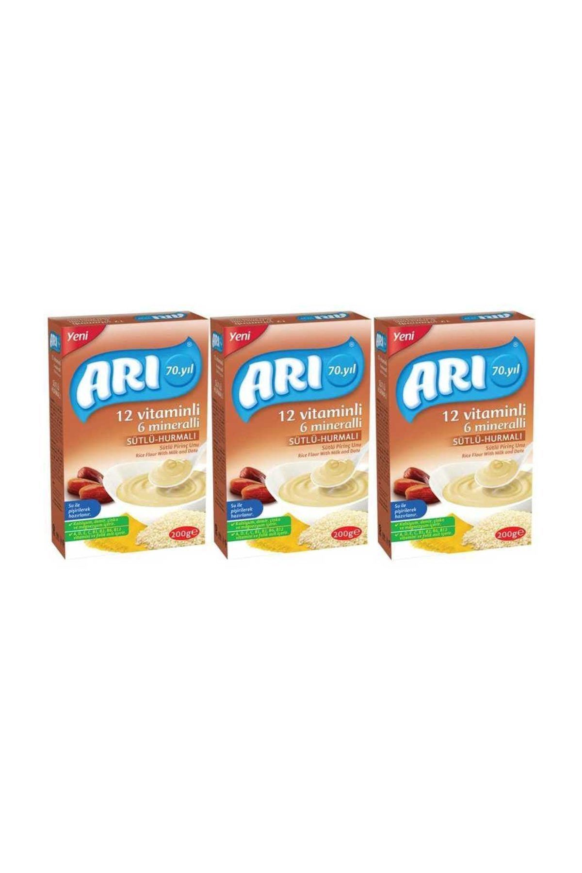 Arı Mama Hurmalı Pirinç Unu 200 Gr x 3 Adet