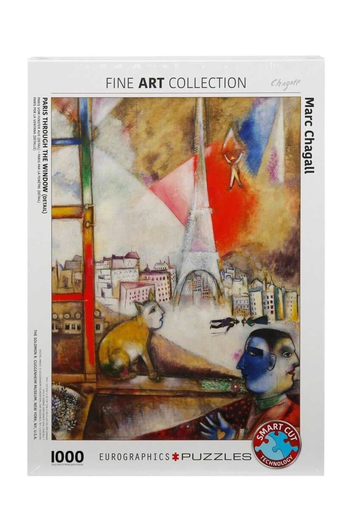 Eurographics 1000 Parça Puzzle : Paris Through The Window - Marc Chagall