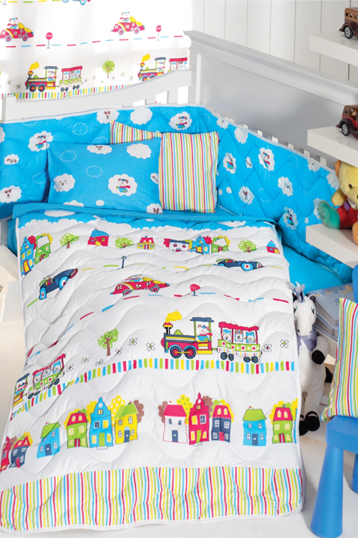 ZambakHome Karışık, Çok Renkli Zambak Bebek Uyku Seti %100 Pamuk 6 Parça 8810-01