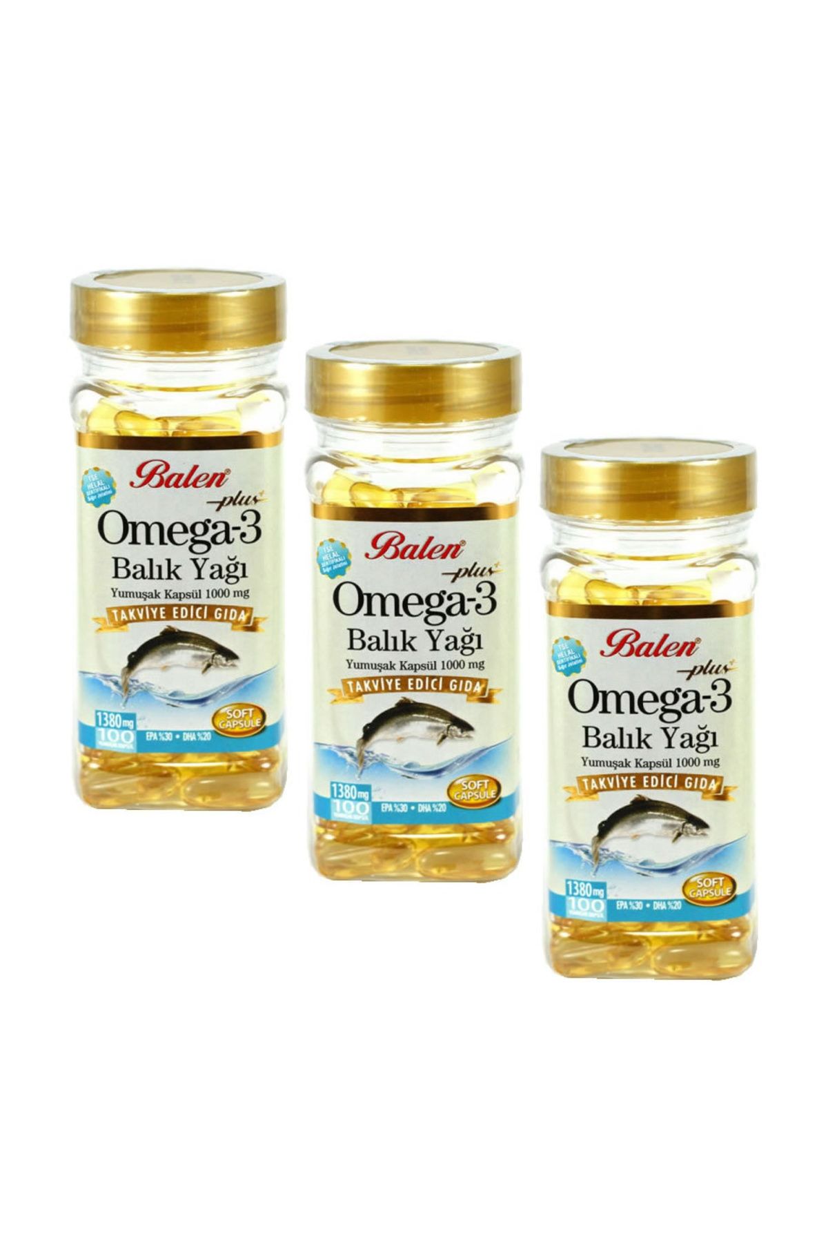 Balen Omega 3 100 Kapsül 1000mg Balık Yağı - 3 ADET