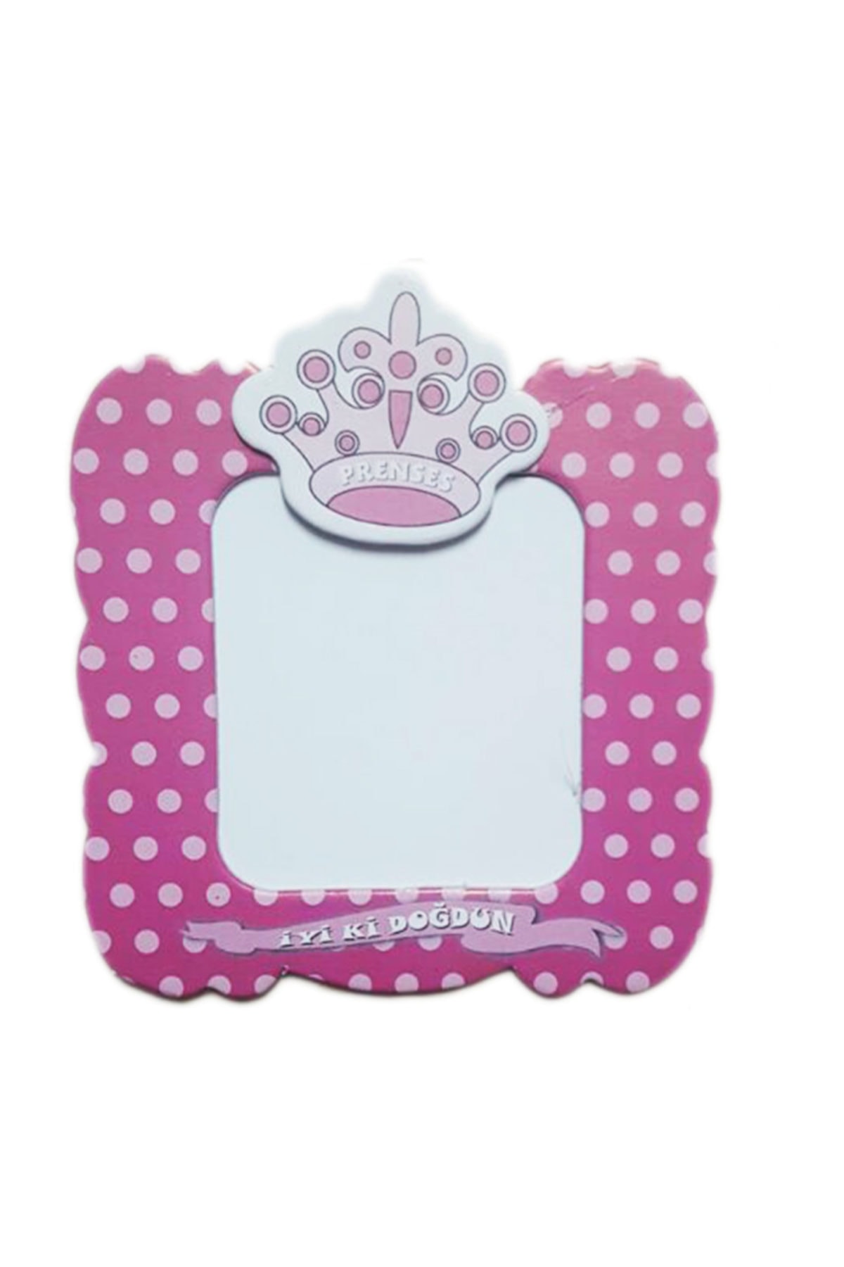 TT Tahtakale Toptancıları Karton Magnet Iyiki Doğdun Prens/ Prenses Taçlı (25 Adet)  Pembe