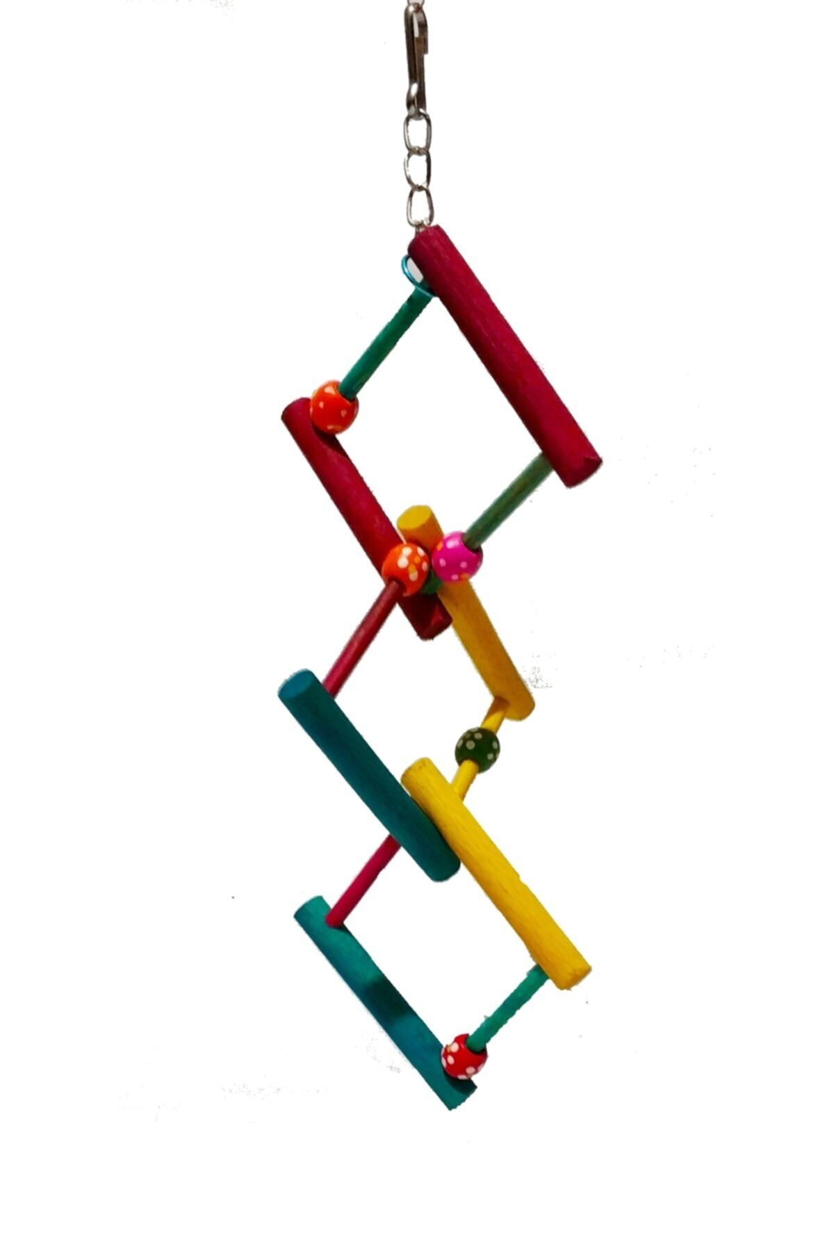 UniqBirdToys Ahşap Boncuklu Kuş Halkası