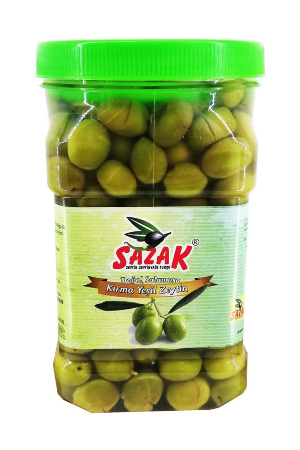 sazak zeytin zeytinyağı Acımtırak Kırma Yeşil Mut Zeytini 900 gr