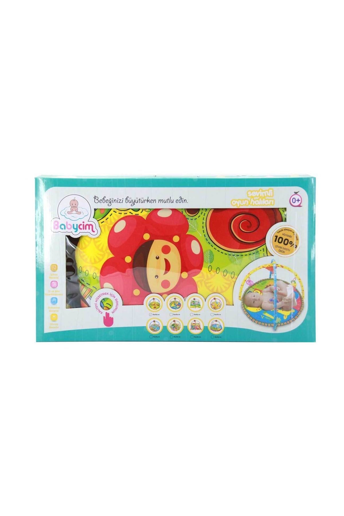 BABYCİM Babycim Çiçekli Oyun Halısı - 84 X 84 Cm Bahçe