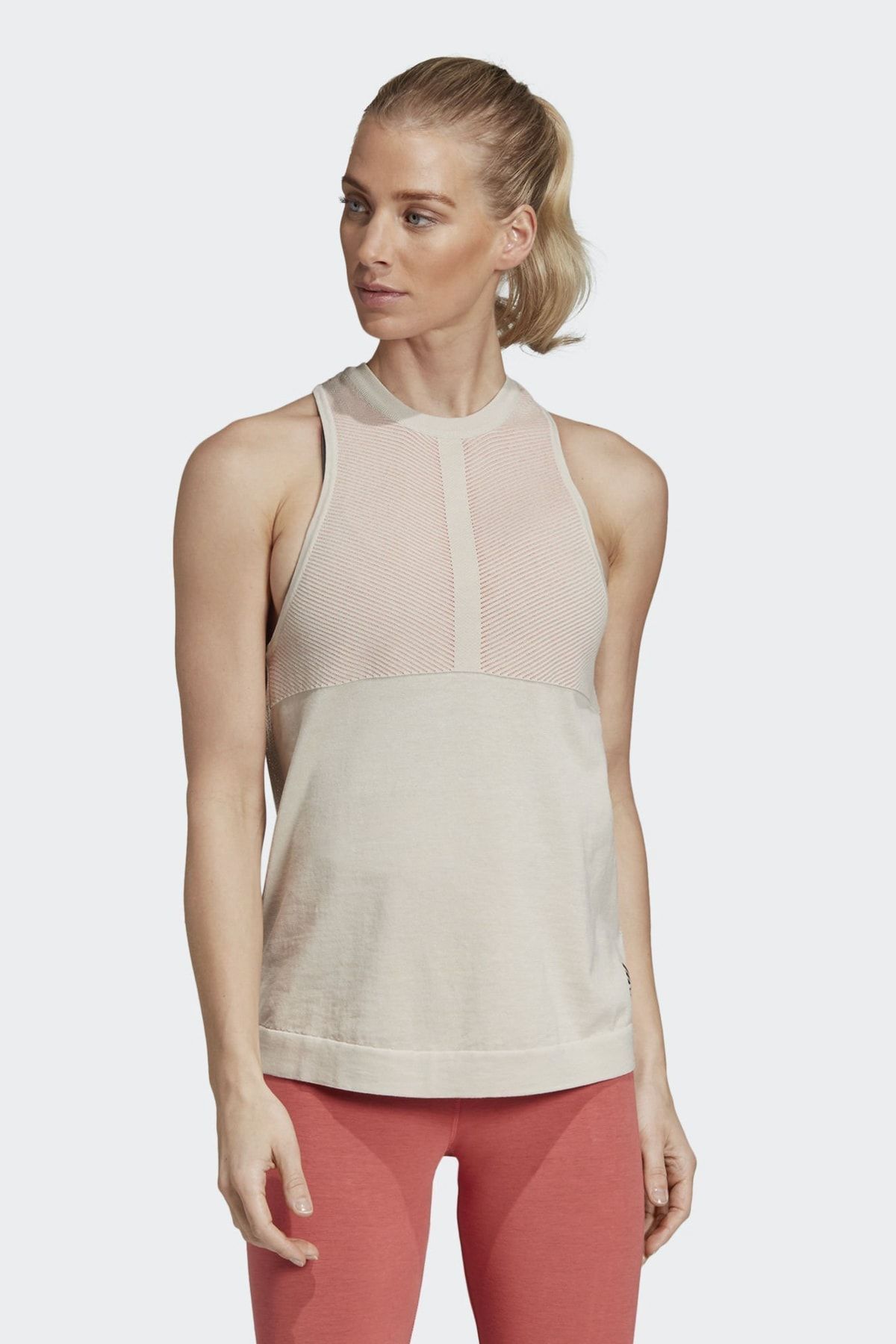 adidas W ZNE TANK PK Ekru Kadın Kolsuz T-Shirt 101117544