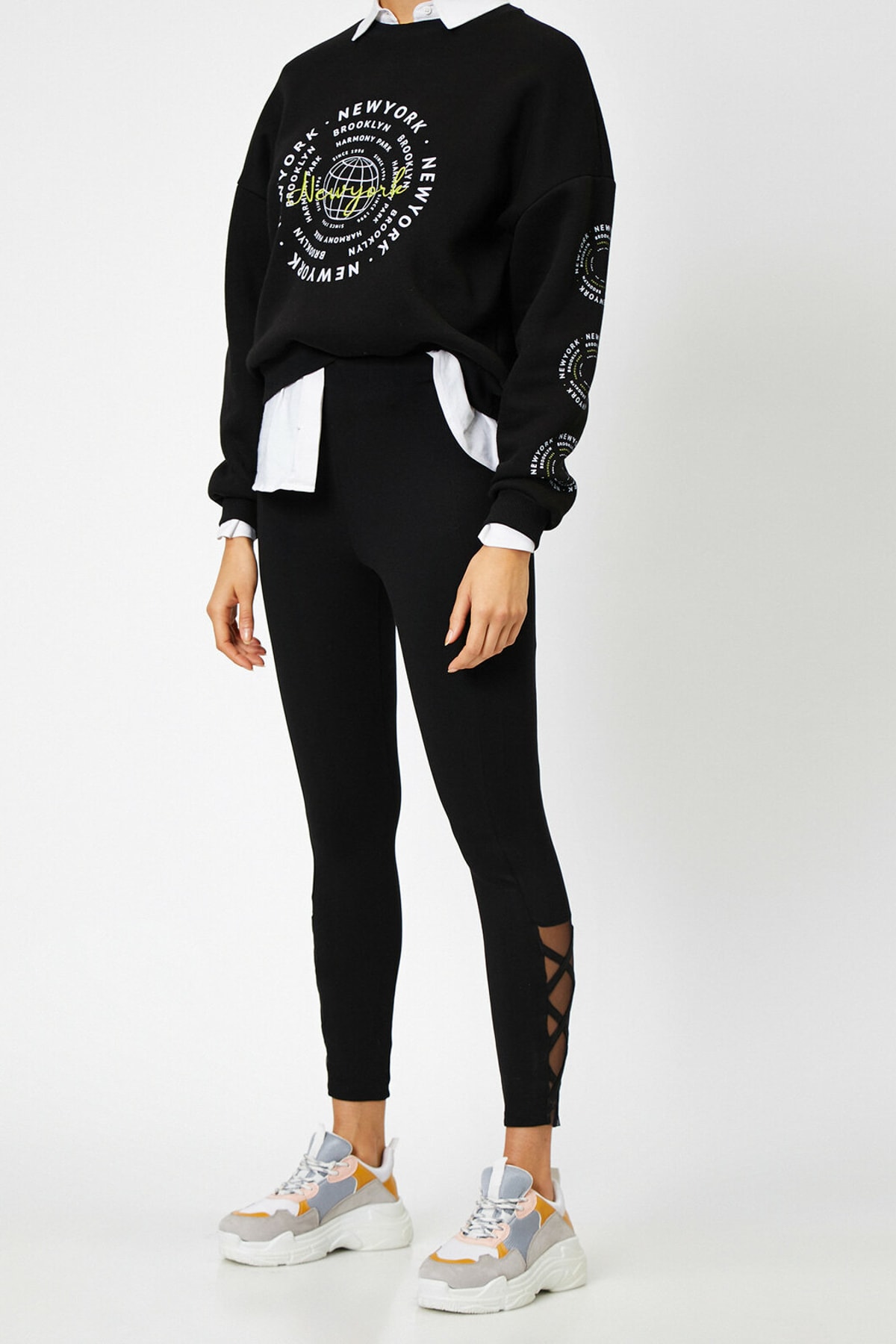 Koton Kadın Siyah Tayt 0KAL48663IK