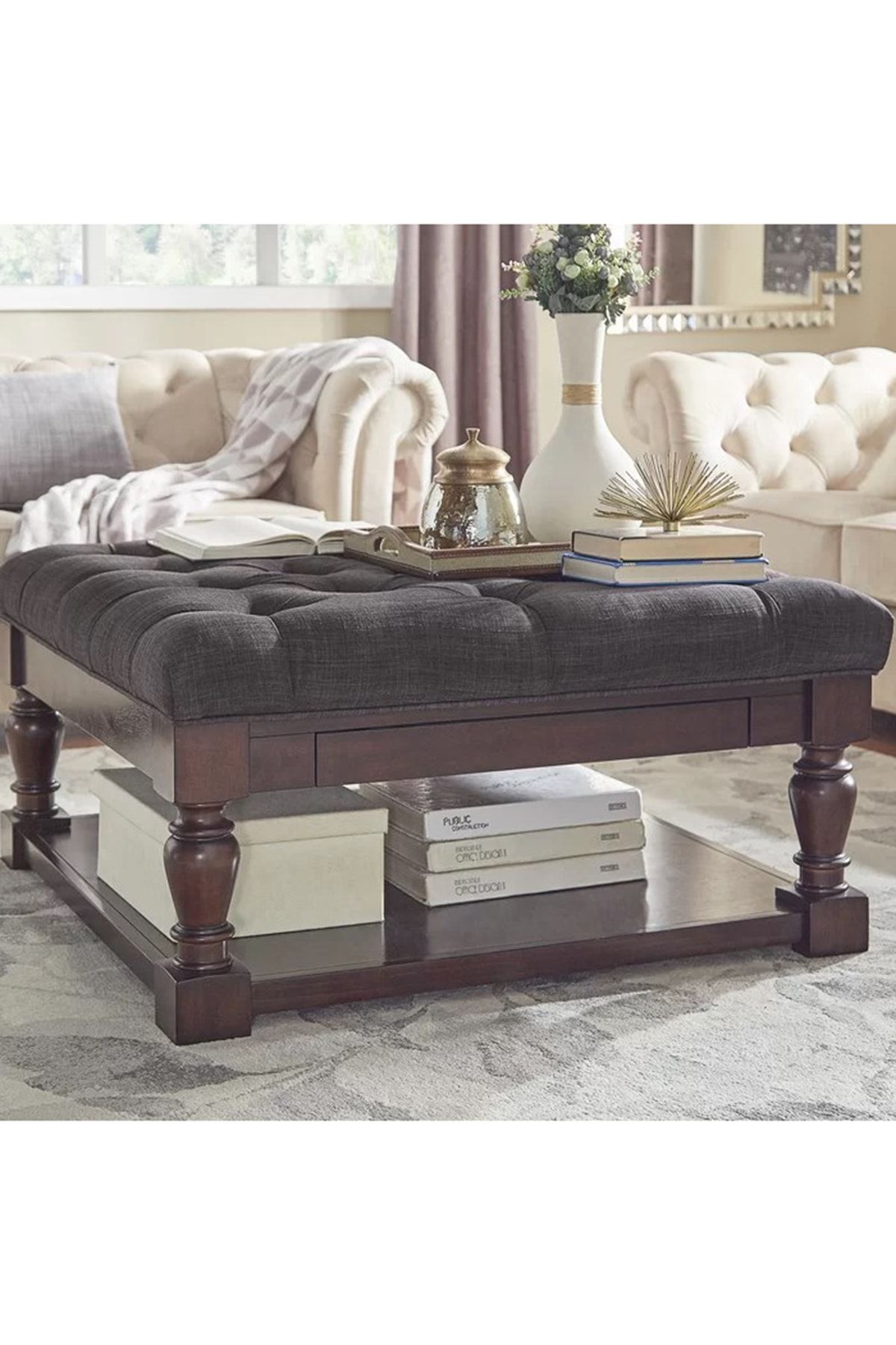 Beyma Home Puf Yüzeyli Orta Sehpa