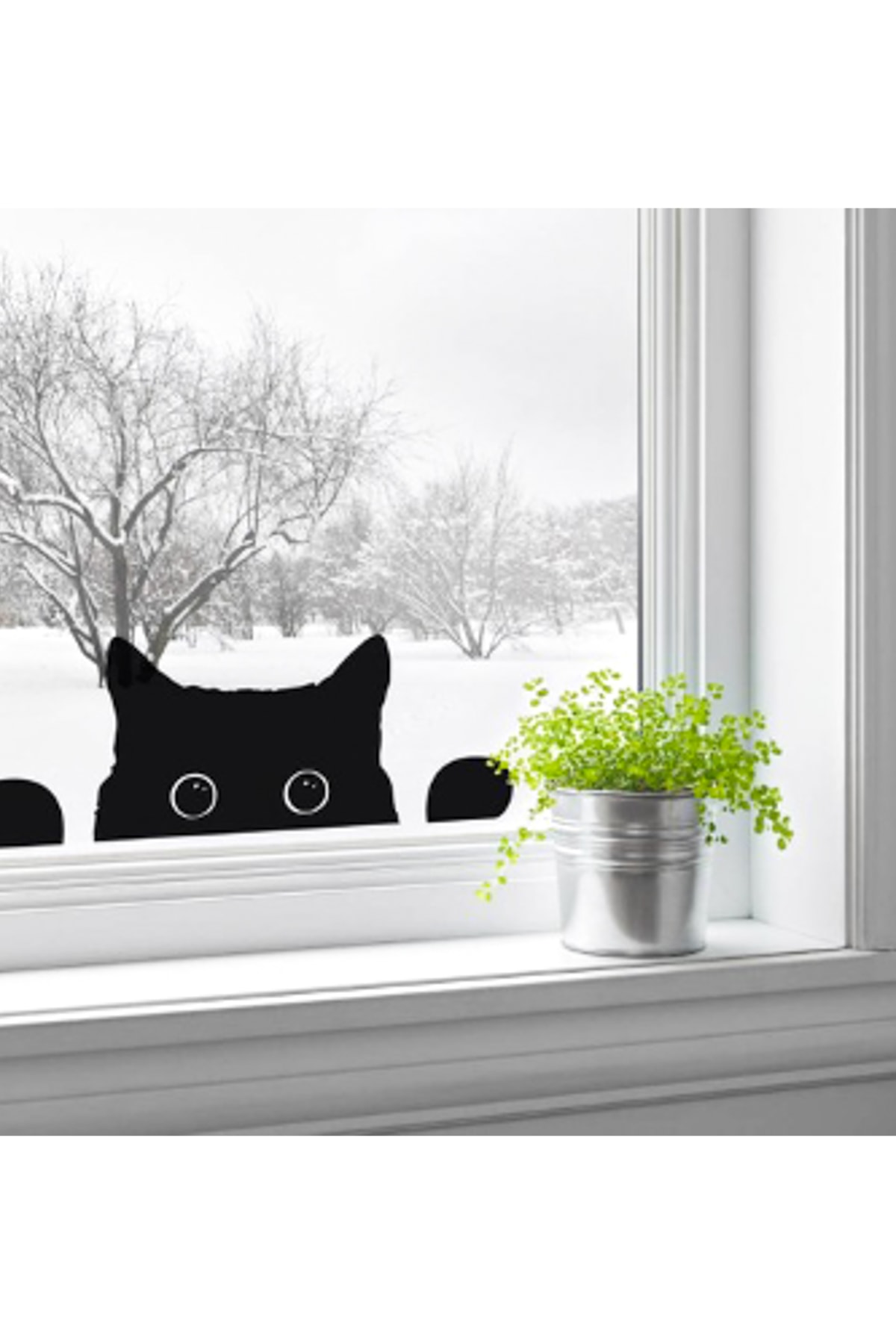 Sticker Sepetim Dekoratif Kedi Sticker