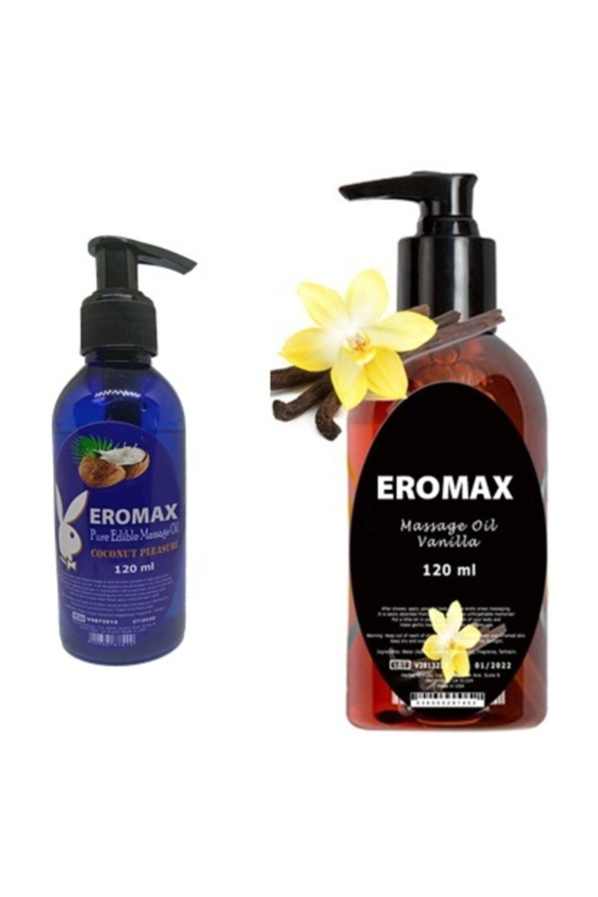 Eromax Vanilya Aromalı Jell + Hindistan Cevizli  Masaj Yağı