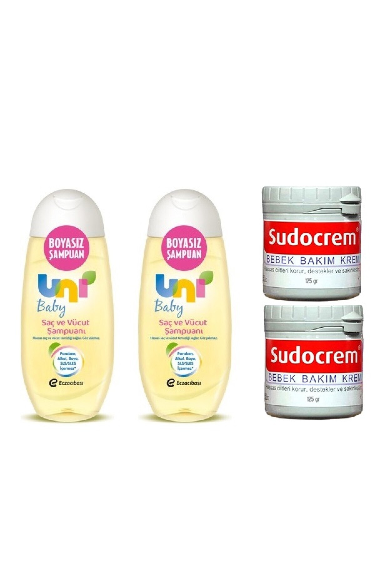 Uni Baby Hipoalerjenik Saç Ve Vücut Şampuanı 200 Ml*2+hem Yetişkinler Hem Bebekler Için Krem*2