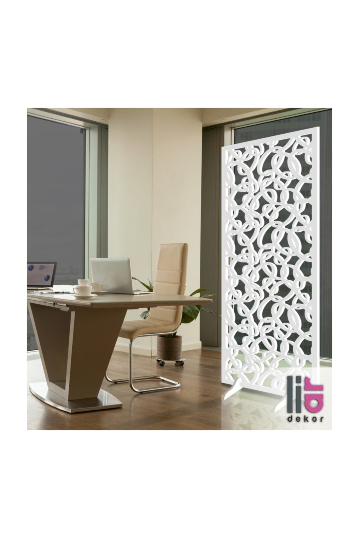 Liar Dekor Liar Ahşap Seperatör (paravan) - Ksp-30 - (10 Mm) (60 Cm X 160 Cm) (beyaz)