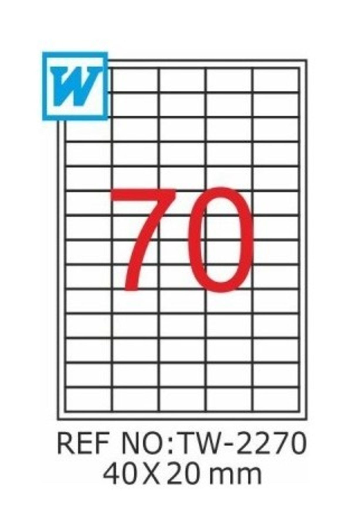 Tanex TW-2270 Lazer Etiket 40X20mm 7000 Adet Etiket