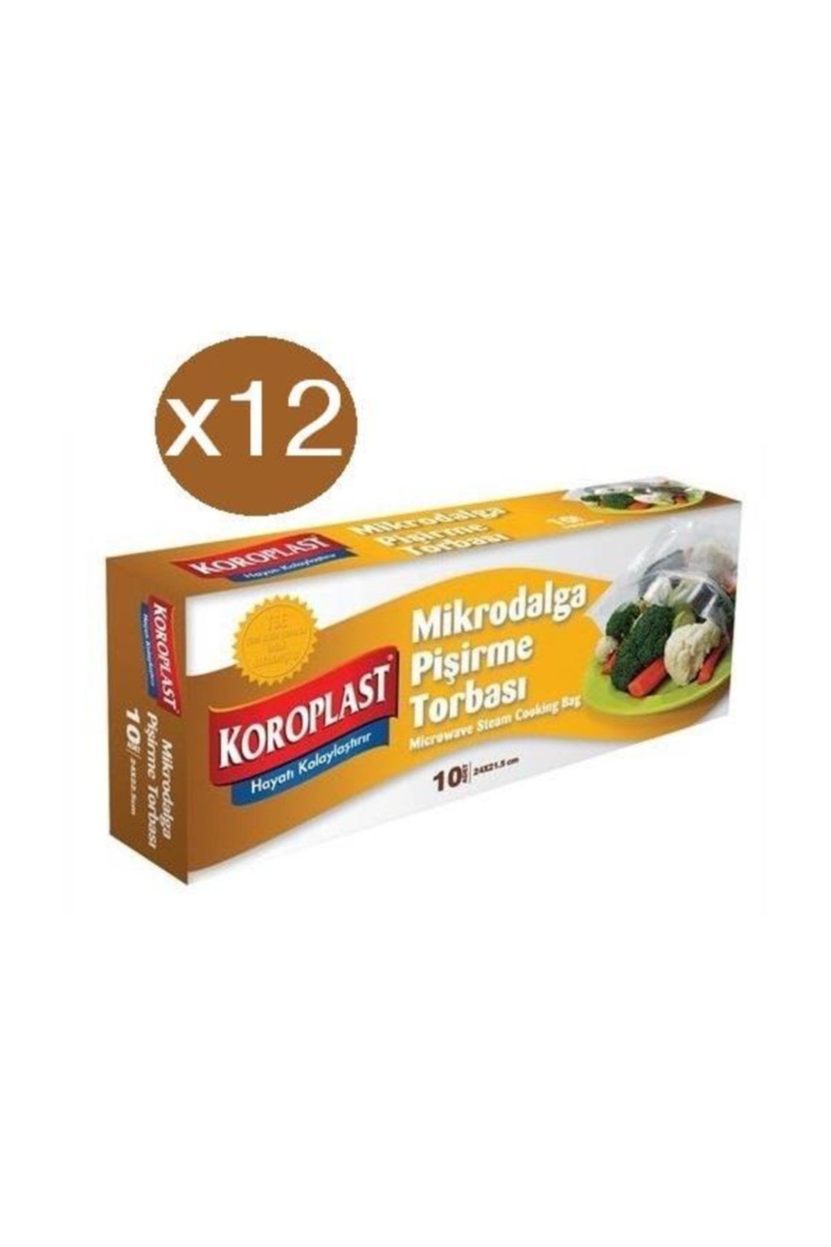 Koroplast Mikrodalga Pişirme Torbası 10'lu X 12 Paket (24*21,5)