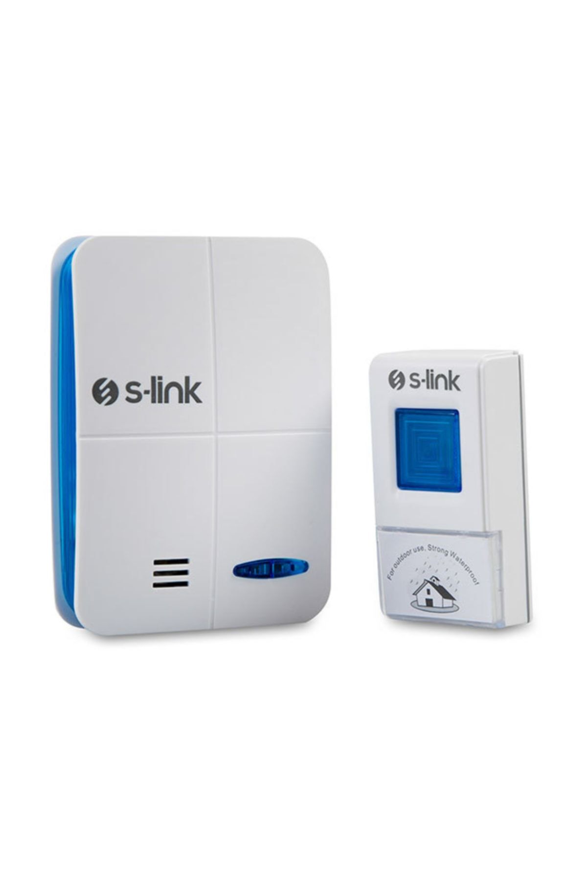 SLINK Zl-141 3xaa Beslemeli 32pol. Melodi Beyaz/mavi Kablosuz Kapı Zili