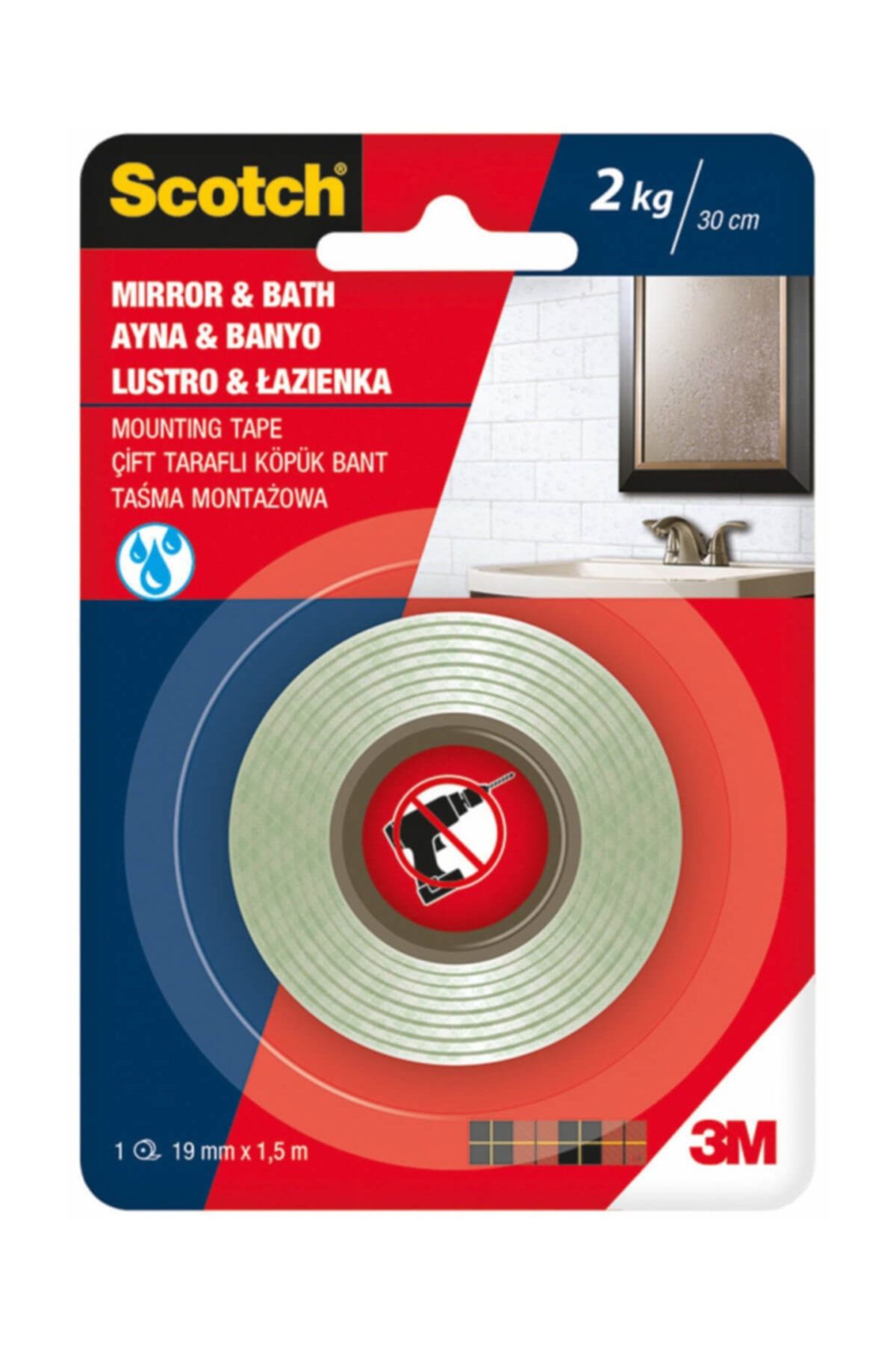 Scotch Çift Taraflı Köpük Bant 2kg Ayna&banyo N:40031915c