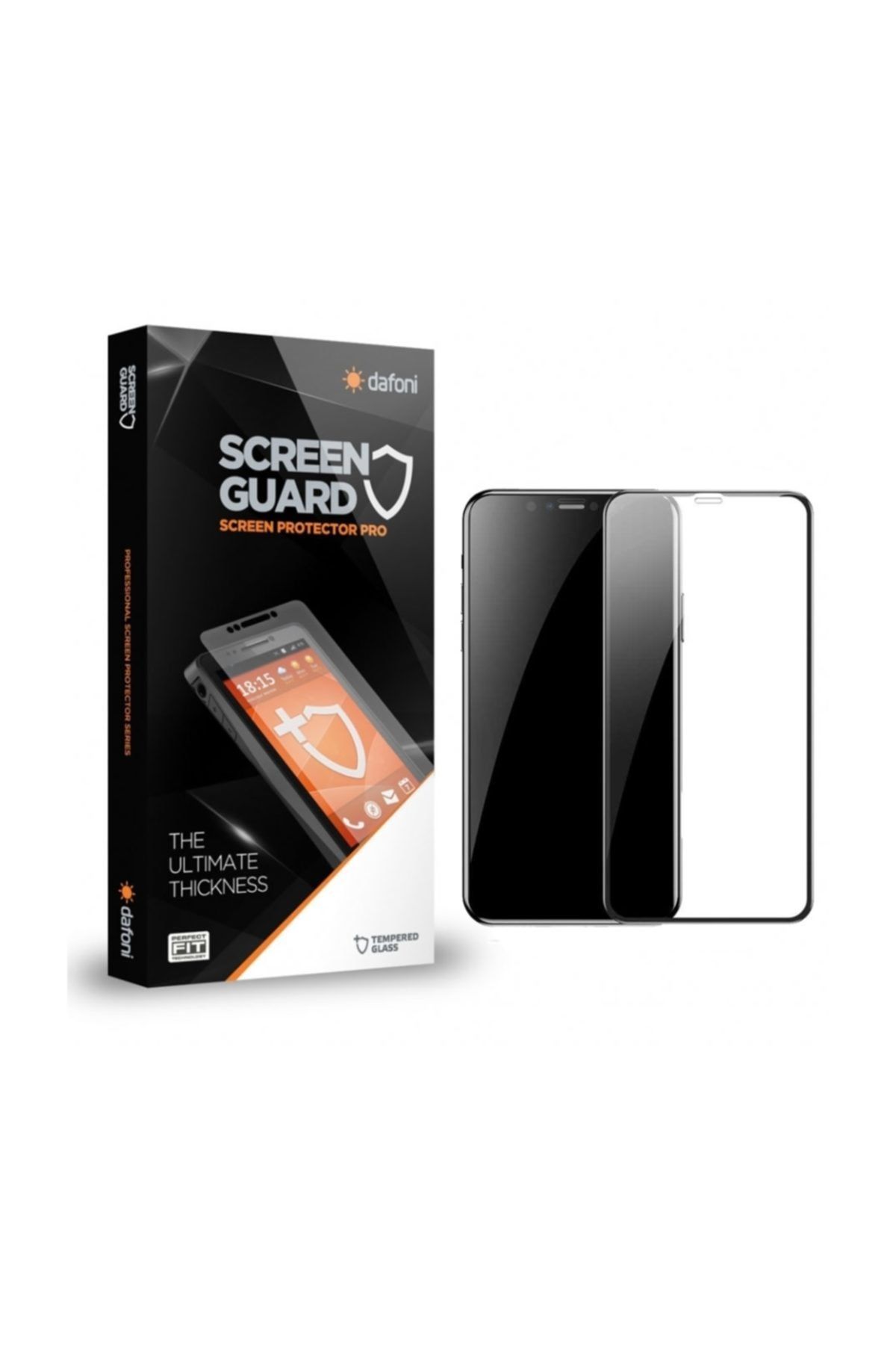 Dafoni Iphone 11 Curve Tempered Glass Premium Full Siyah Cam Ekran Koruyucu