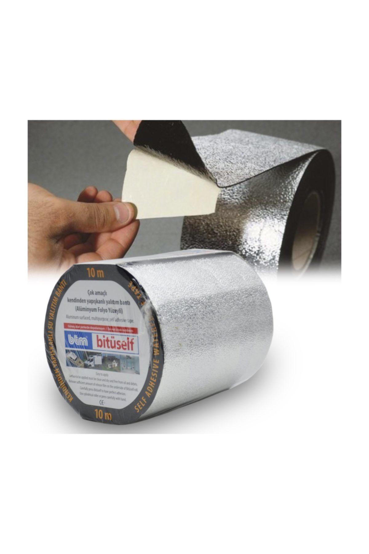 BantMarketim Bitüself Alüminyum Kaplı Oto Ses Yalıtım Bantı 30cm X 10mt