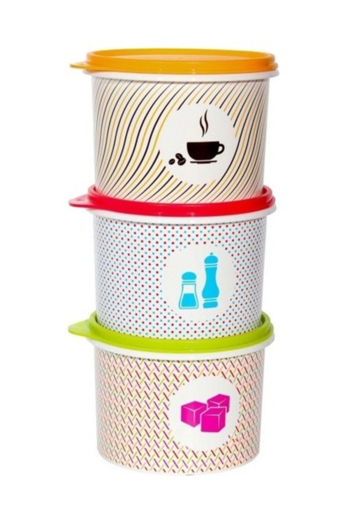 Tupperware Silindir Kaplar 3'lü Set