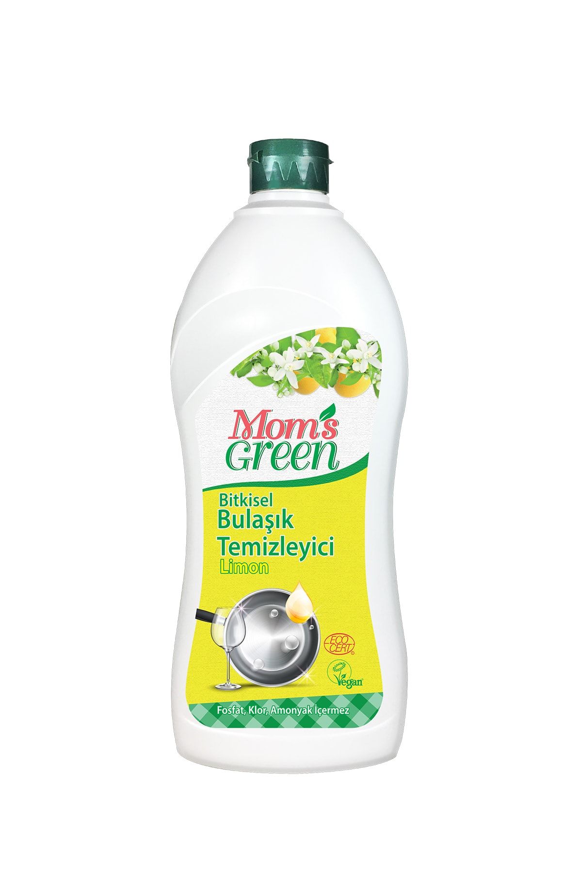 Mom's Green Bitkisel Elde Yıkama Bulaşık Deterjanı Limon - Eco 1 lt.
