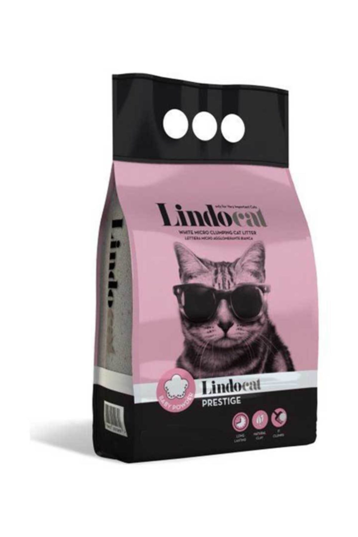 Lindo Cat Bentonit Topaklanan Bebek Pudra Kalın Taneli Kedi Kumu 10 L