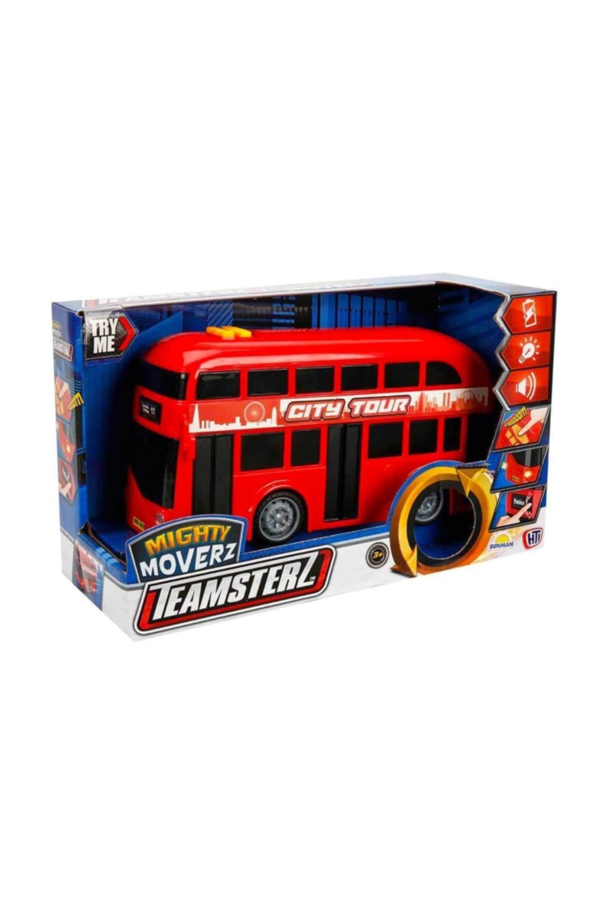 Teamsterz Sesli ve Işıklı Çift Katlı Otobüs 26 cm