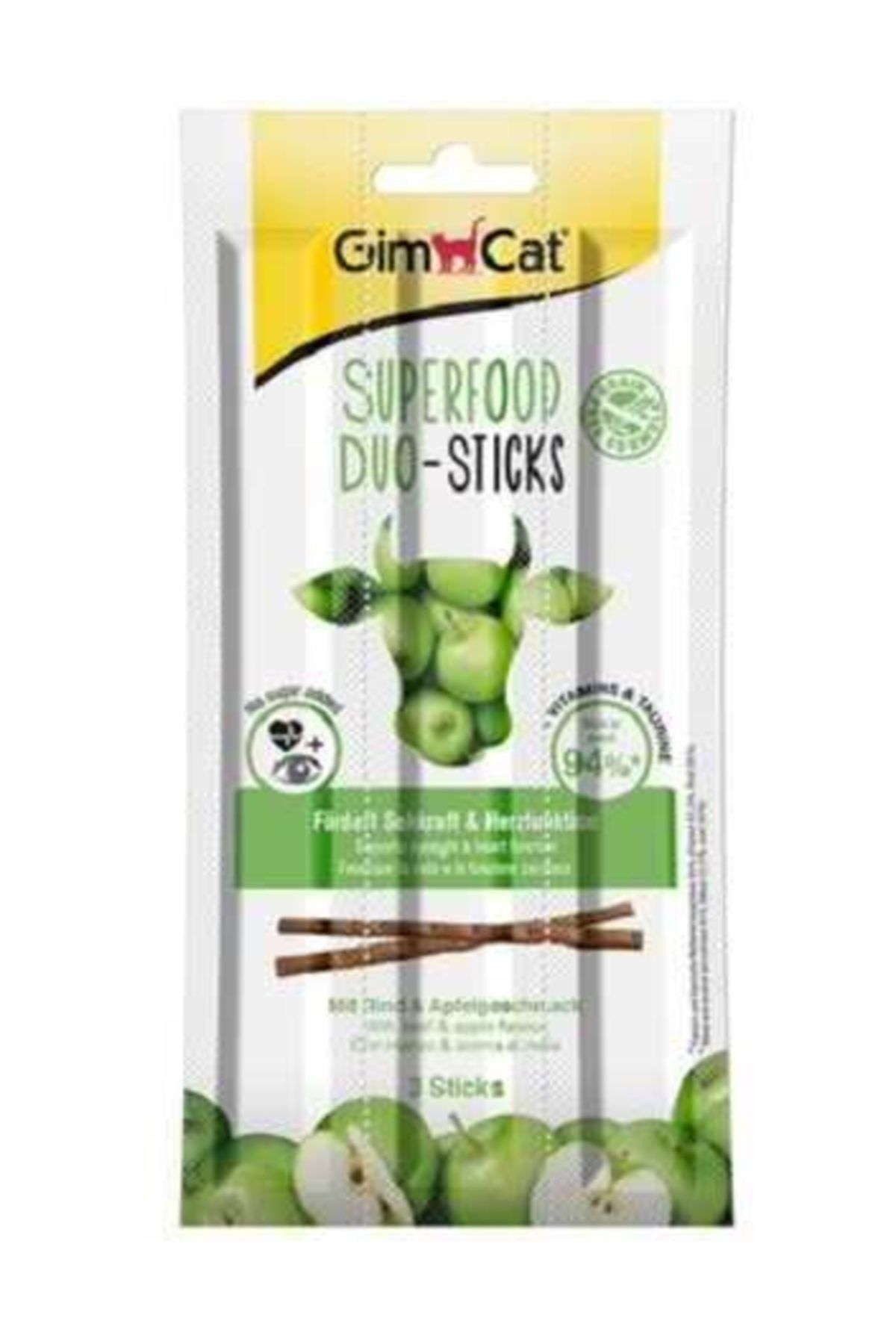 Gimcat Sticks Duo Sığır Ve Elmalı Kedi Ödülü 15 gr