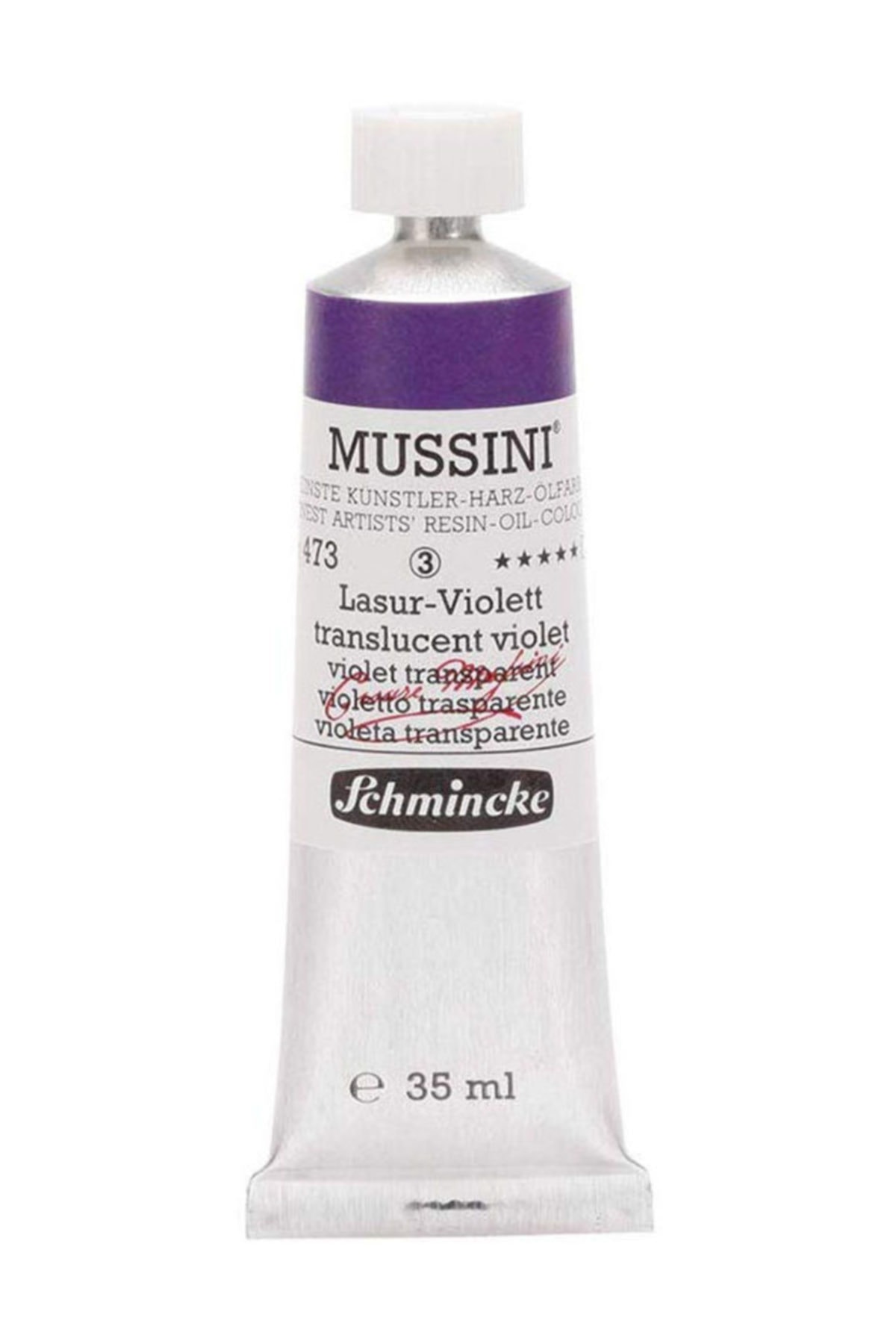 Schmincke Mussini 35ml Yağlı Boya Seri:3 No:473 Translucent Violet