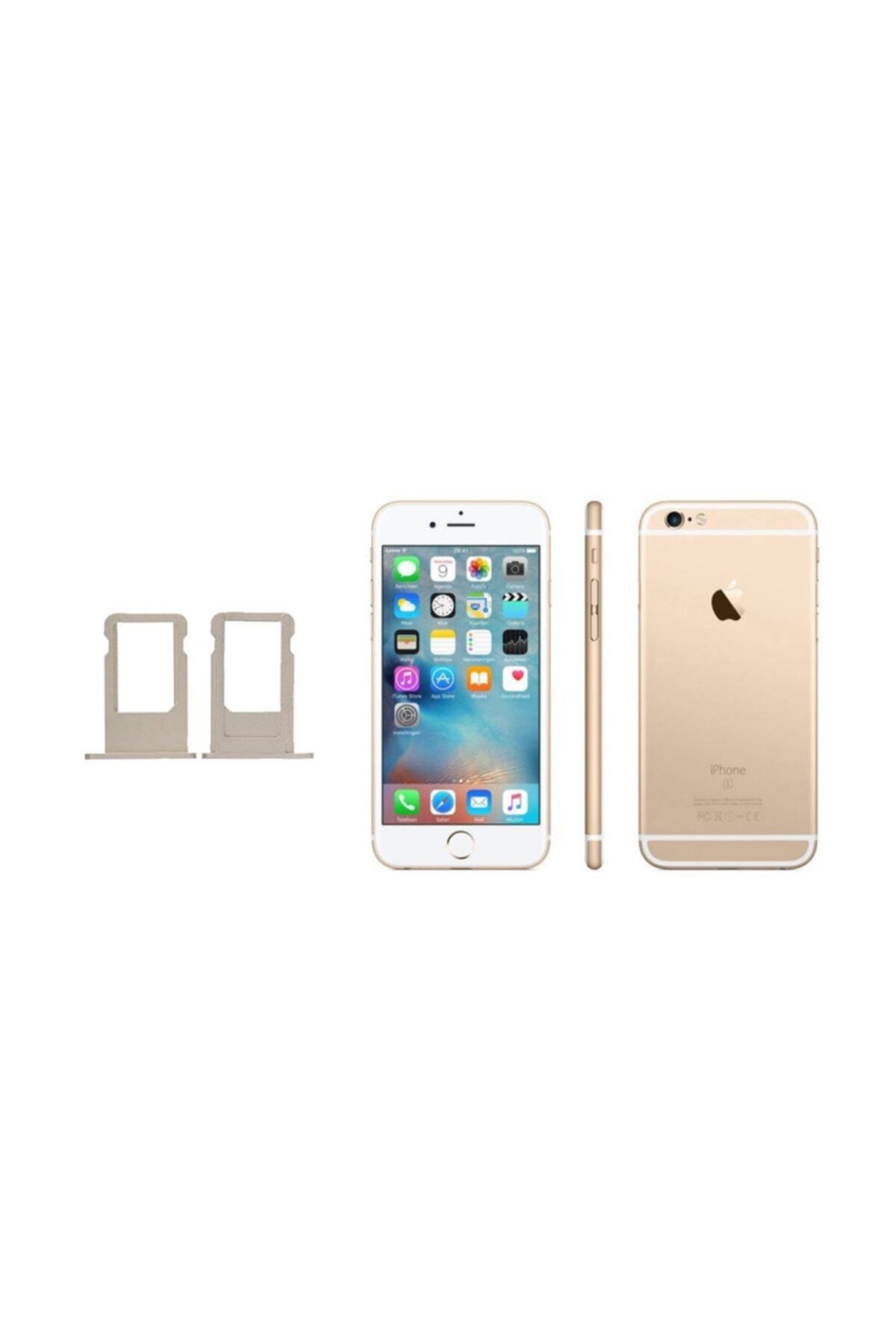 EgeTech E&t-trade Apple Iphone 6s Plus Sim Kart Kapak Aparatı Metal Çekmece - Gold