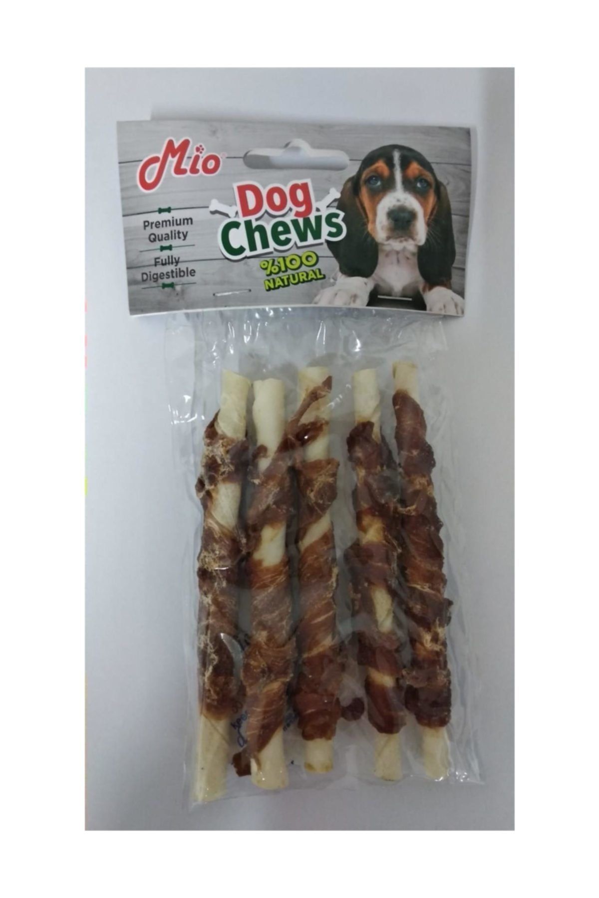 MİO Tavuklu Burgu Çubuk Köpek Kemiği 12 cm 5 gr 5li