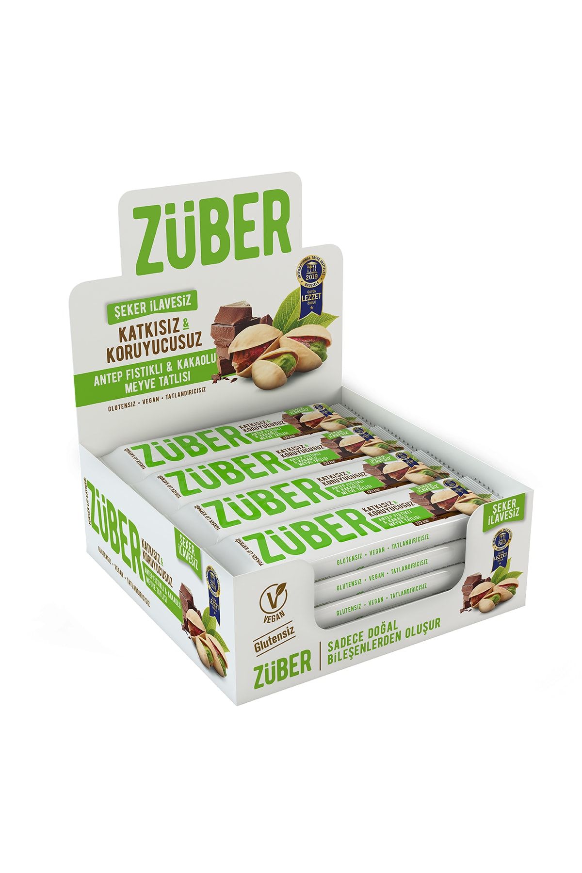 Züber Antep Fıstıklı ve Kakaolu Meyve Tatlısı - 40 gr x 12 Adet