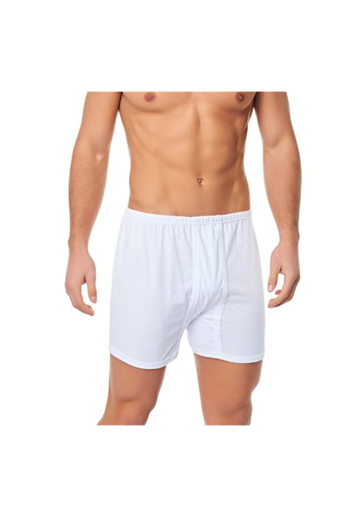 Tutku Erkek Beyaz Paçalı Boxer 6'lı