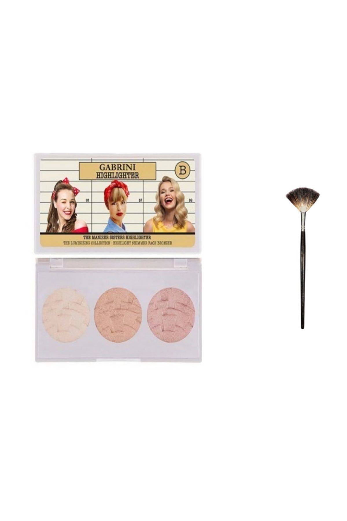 Gabrini 3'lü Highlighter Ve Gölge Fırçası