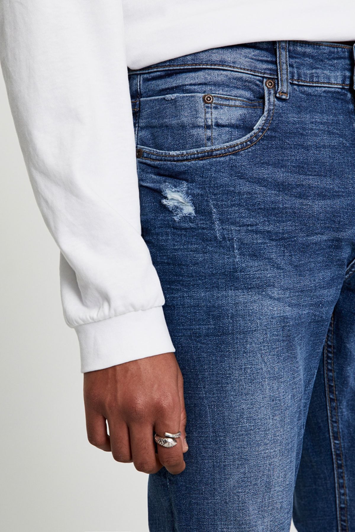 Orta Mavi Premium Skinny Fit Jean
