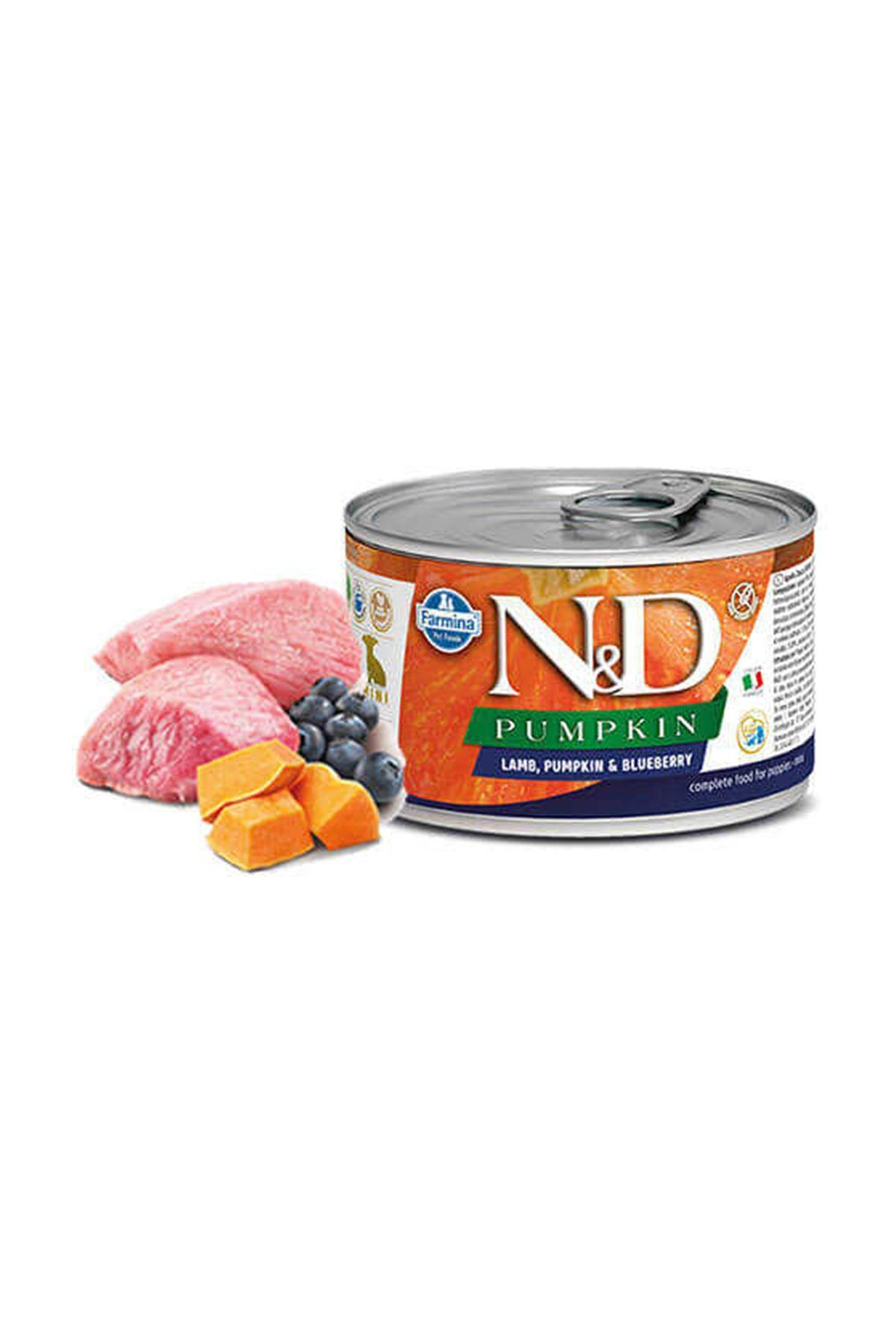 N&D Balkabağı & Yaban Mersini & Kuzu Yavru Köpek Konservesi 140 gr