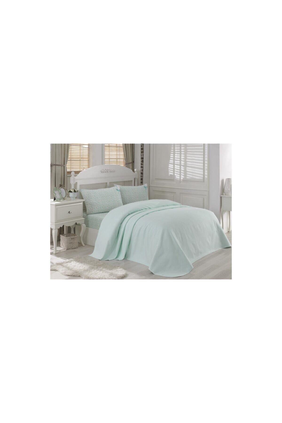 Özdilek Flower Mint Pike Takımı Tek Kişilik