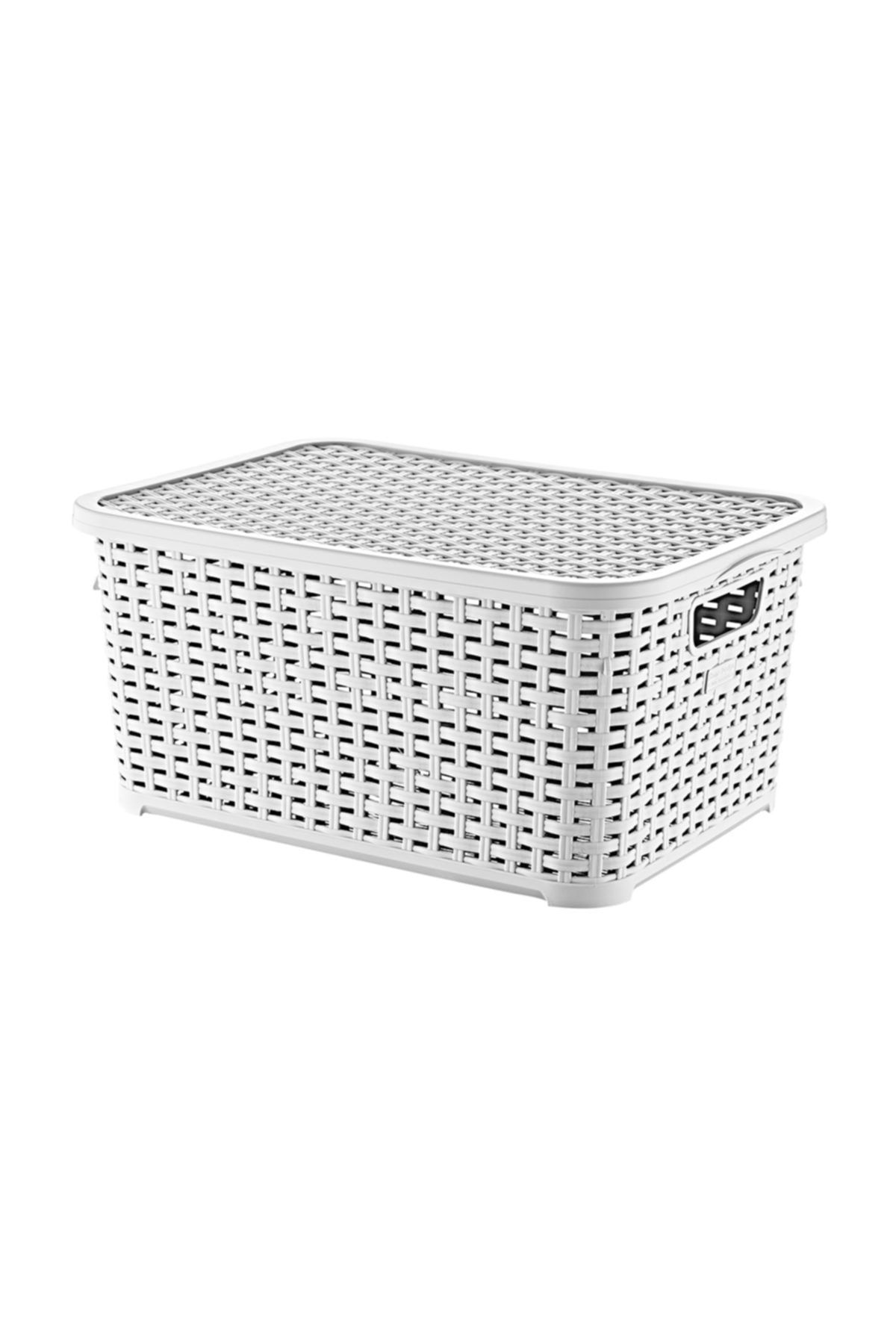 IRAK PLASTİK Rattan Sepet Kapaklı  ( 18 Lt )