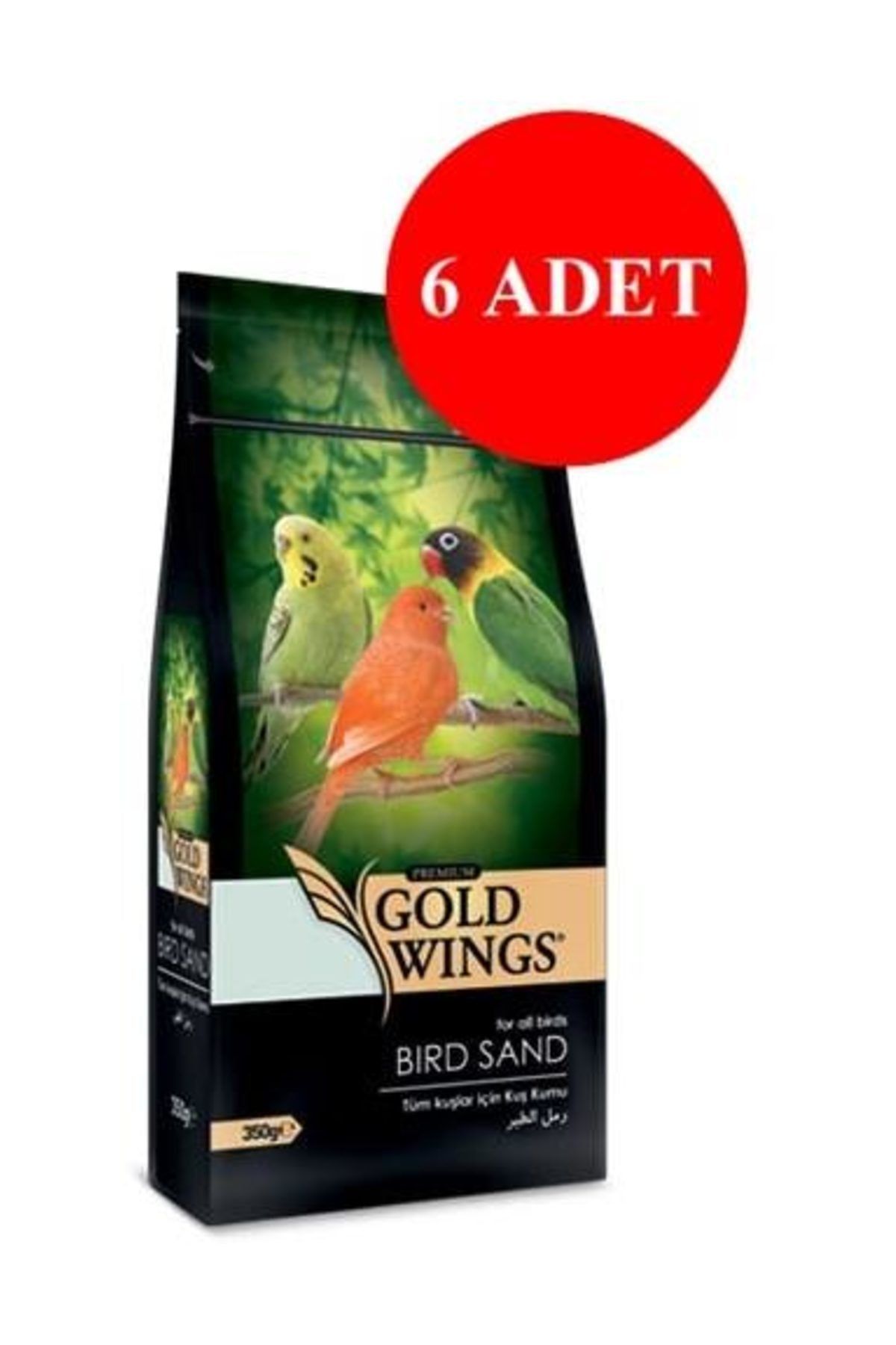 Gold Wings Gold Wings Premium Kuş Kumu 350 gr x 6 Adet