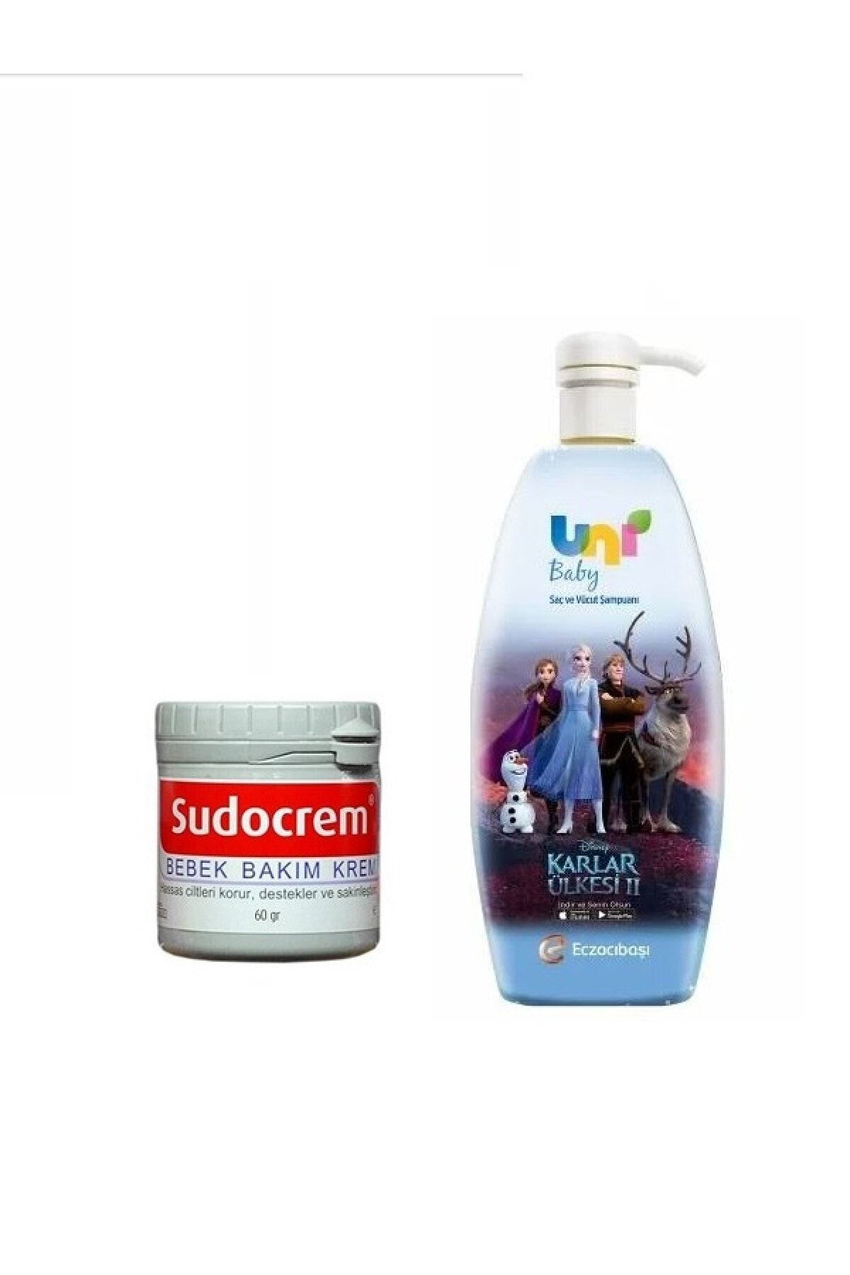 Uni Baby Karlar Ülkesi Frozen Şampuan 700 ml ve Bebek Bakım Kremi 60 gr